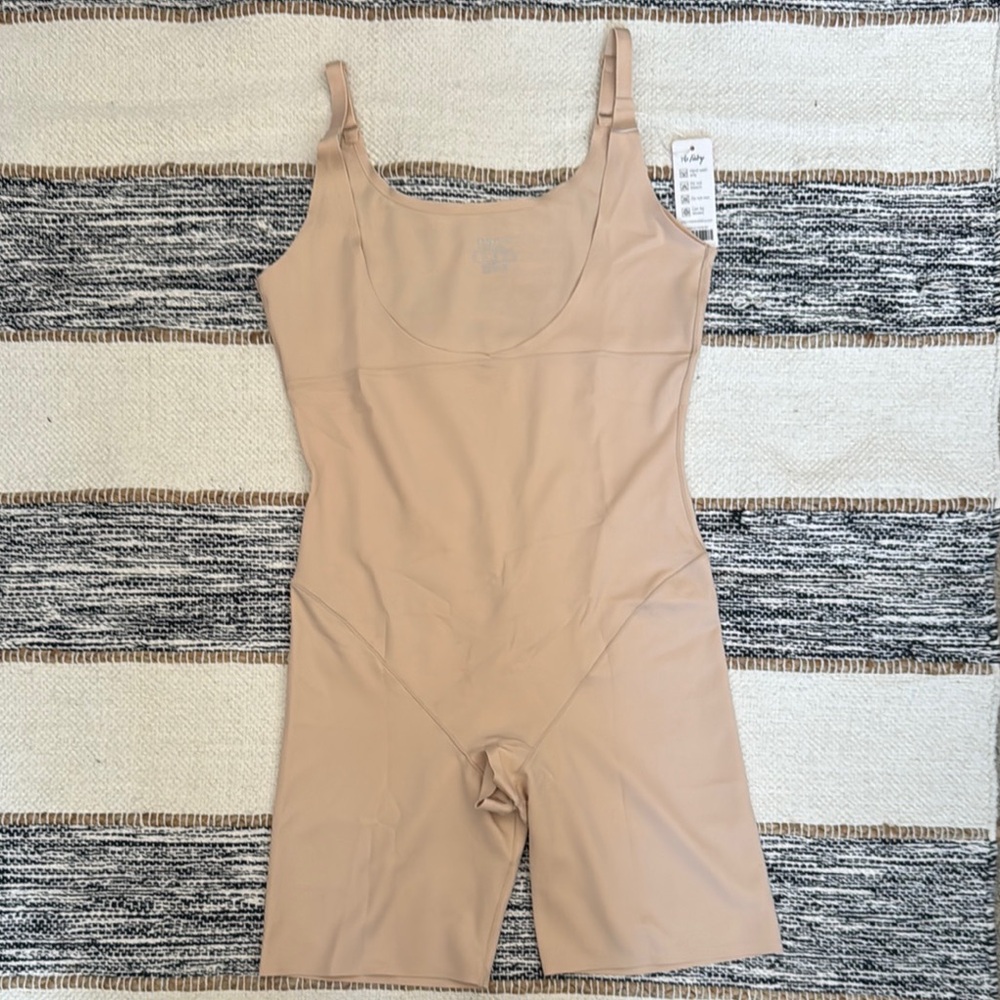 Tan Shapewear Bodysuit with Smooth Stretch Fabric